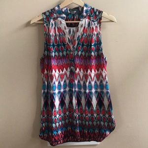Market & Spruce Sleeveless Tribal Pattern Top - S